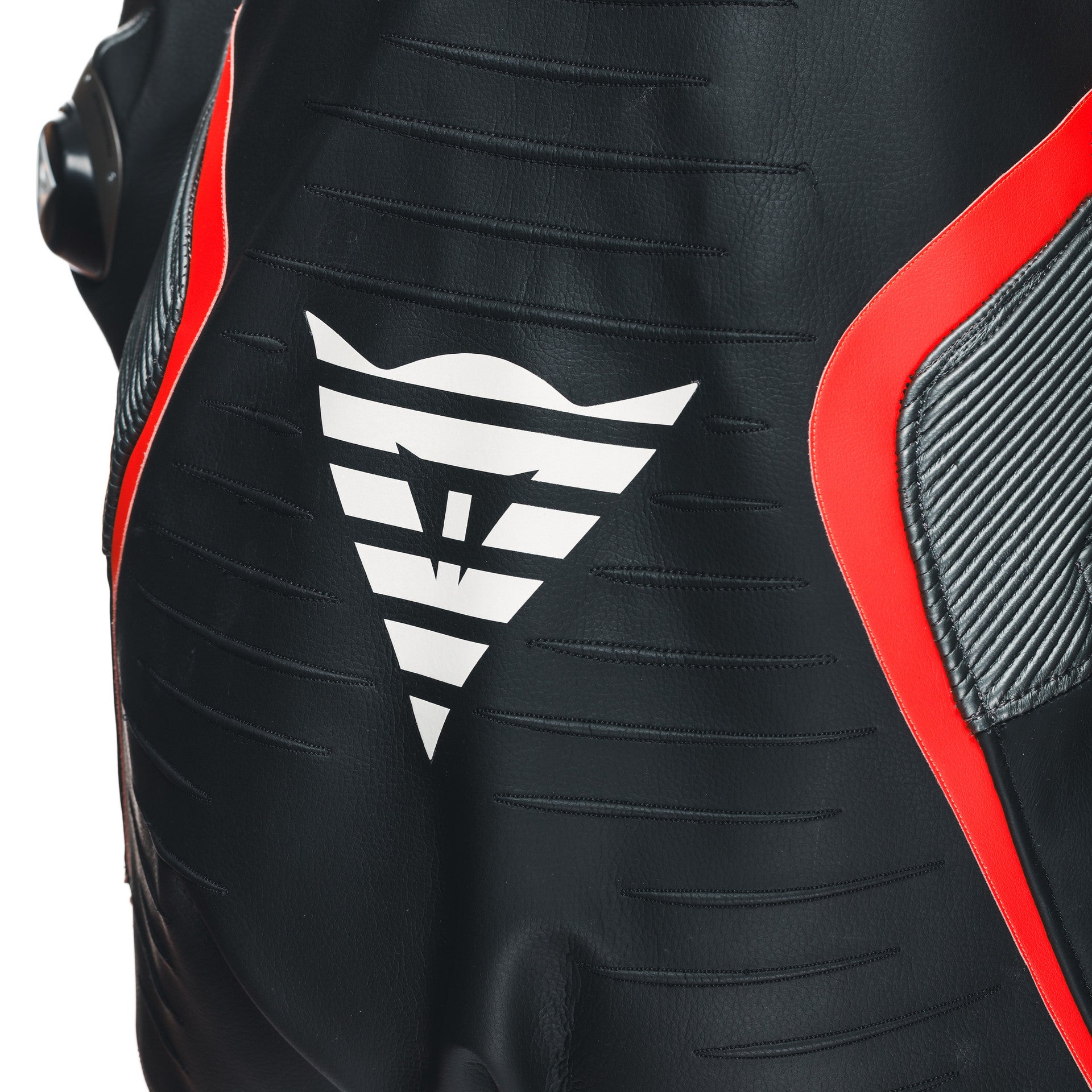 Dainese Audax D-ZIP traje de cuero de una pieza – Mono de carrera perforado | Hombres | Negro/Rojo 