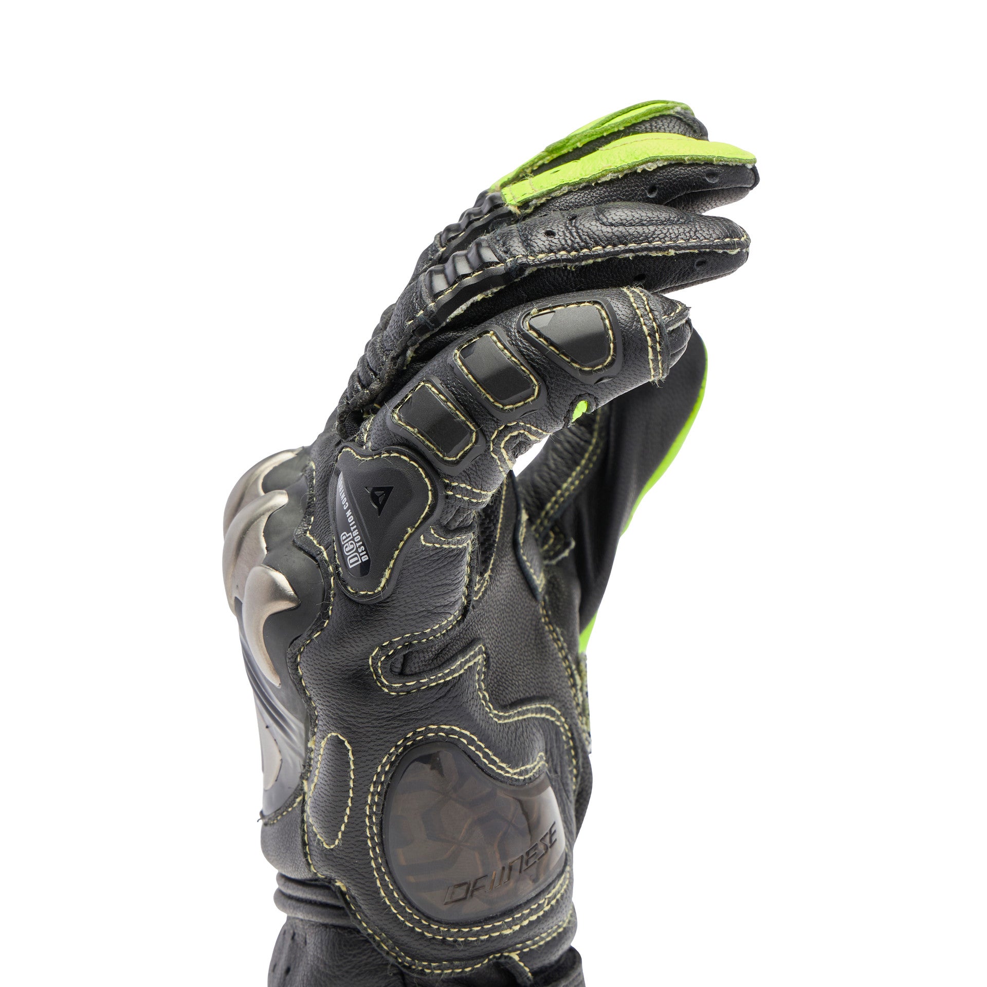 Guantes de cuero para moto Dainese Full Metal 7 Racing | Hombre | Negro/Amarillo Neón | 201810001462000 