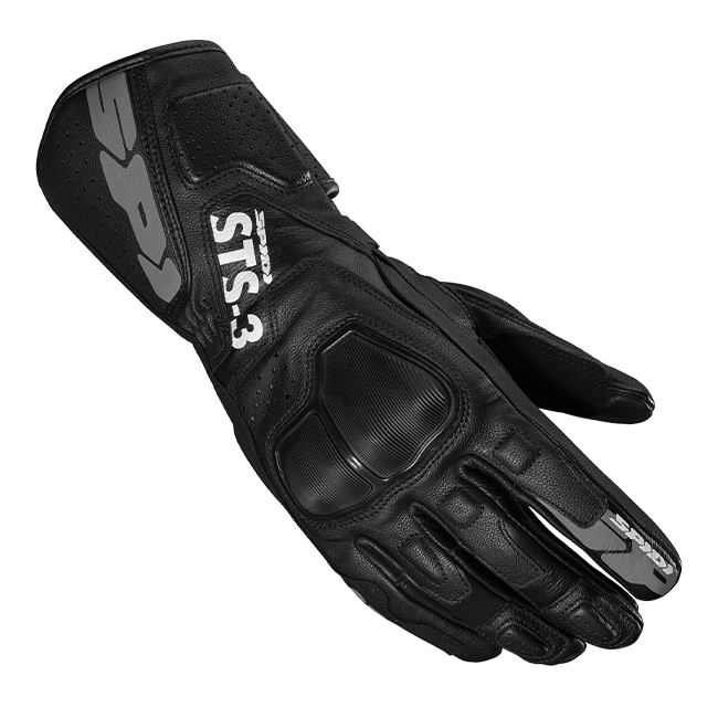 Spidi STS-3 Sport guantes de cuero para moto | Mujeres | Negro | A220026 
