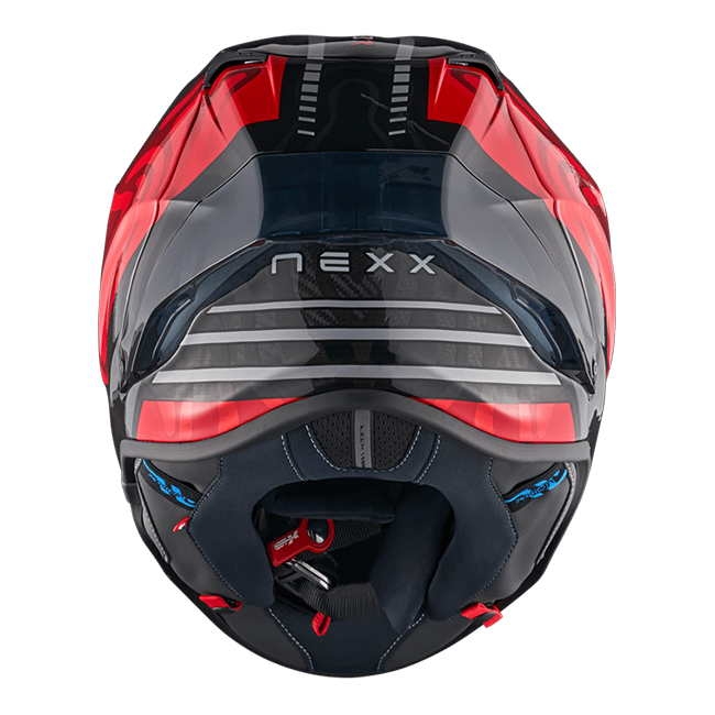 Nexx X.R3R Casco Swirl Carbon Rojo Plata 01XR323489023 