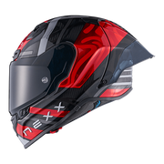 Nexx X.R3R Casco Swirl Carbon Rojo Plata 01XR323489023 