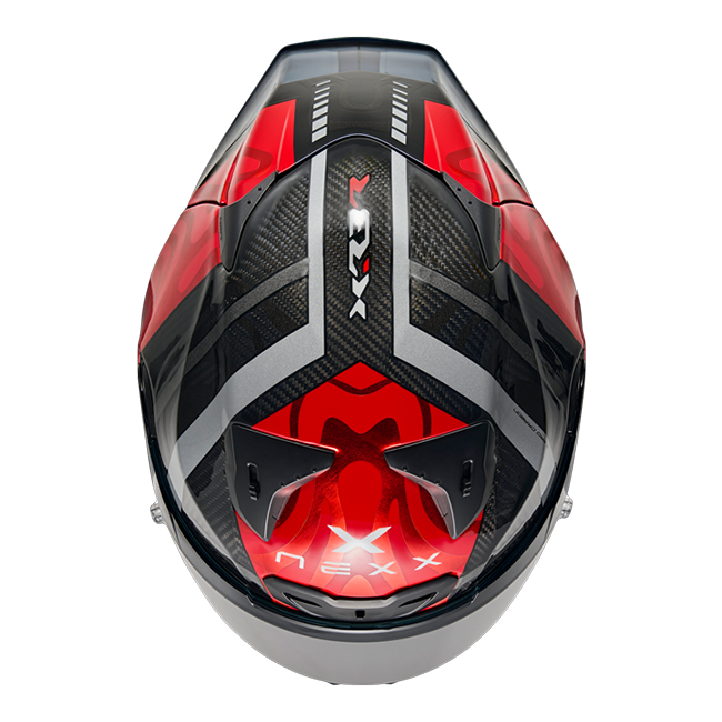 Nexx X.R3R Casco Swirl Carbon Rojo Plata 01XR323489023 