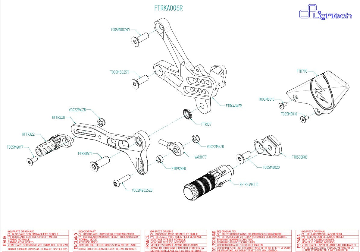 Sistema de frenos R LighTech Kawasaki ZX-10 R/RR (16-20) FTRKA006R 