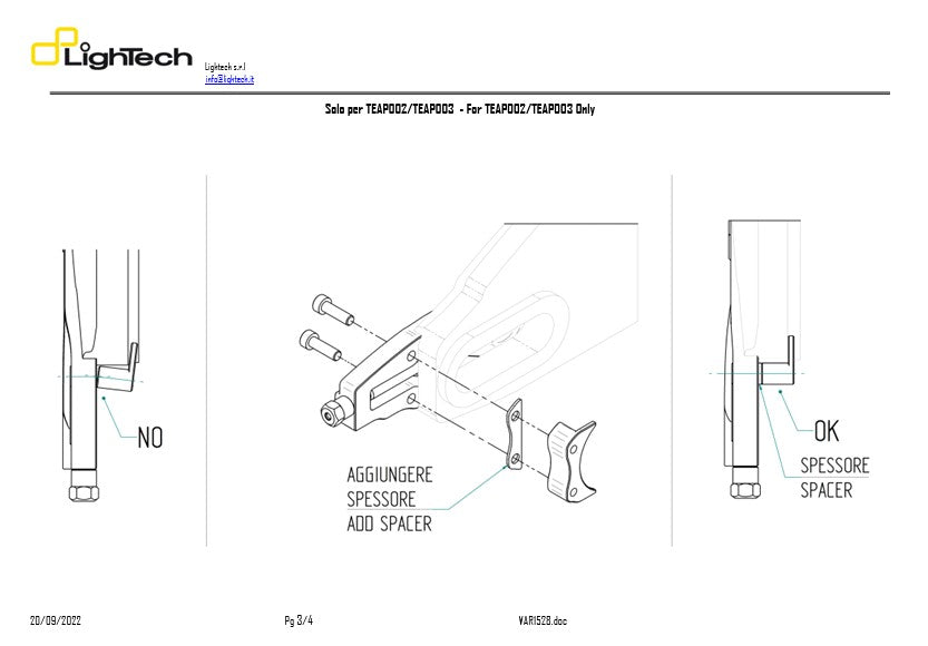 Tensor de cadena LighTech BMW S1000RR K67 (19-25) TEBM003 