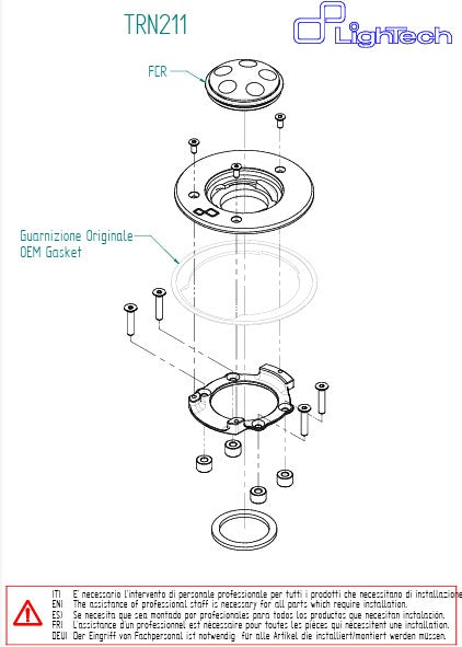 Tapa de tanque con cierre de rosca LighTech BMW S1000RR (09-20) TRN211 