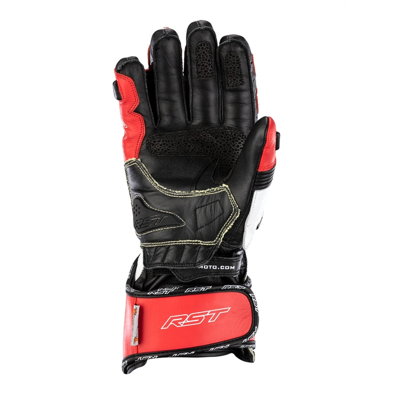 RST Tractech Evo 4 guantes de cuero para motocicleta | Hombre | Rojo/Blanco/Negro | 102666 