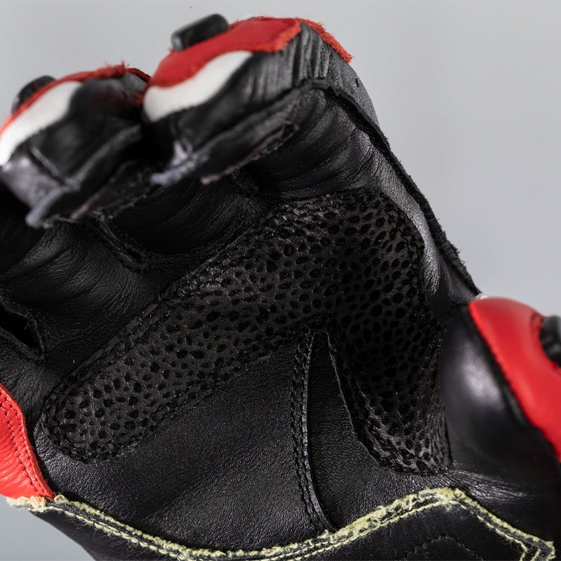 RST Tractech Evo 4 guantes de cuero para motocicleta | Hombre | Rojo/Blanco/Negro | 102666 