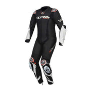 IXON Vortex 3 monoentero Mono de cuero – Mono de carreras perforado | Hombre | Negro/Blanco 