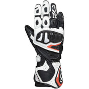 IXON Vortex GL Guantes de cuero Racing | Hombre | Blanco/Rojo/Negro 