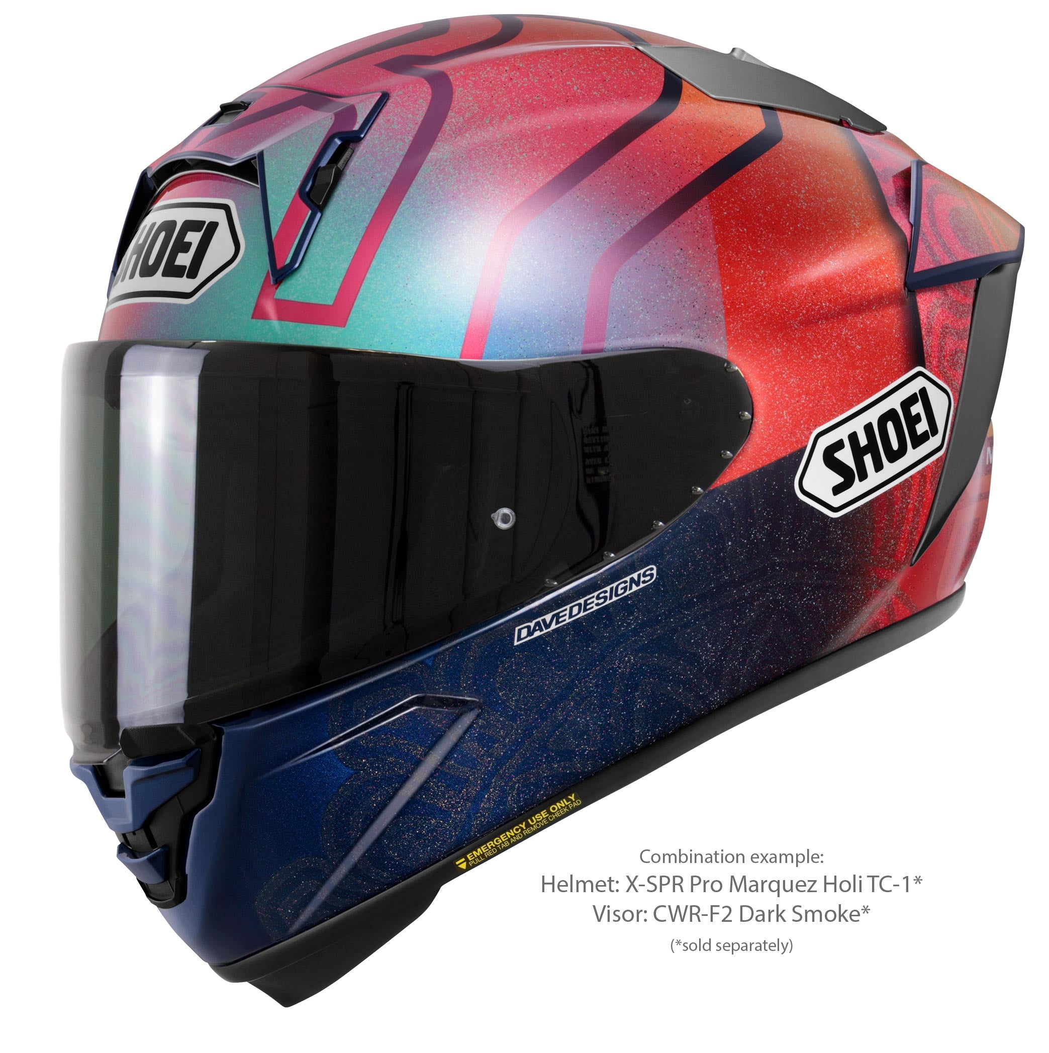 Visera Shoei X-SPR PRO (CWR-F2PN) altamente ajustada 