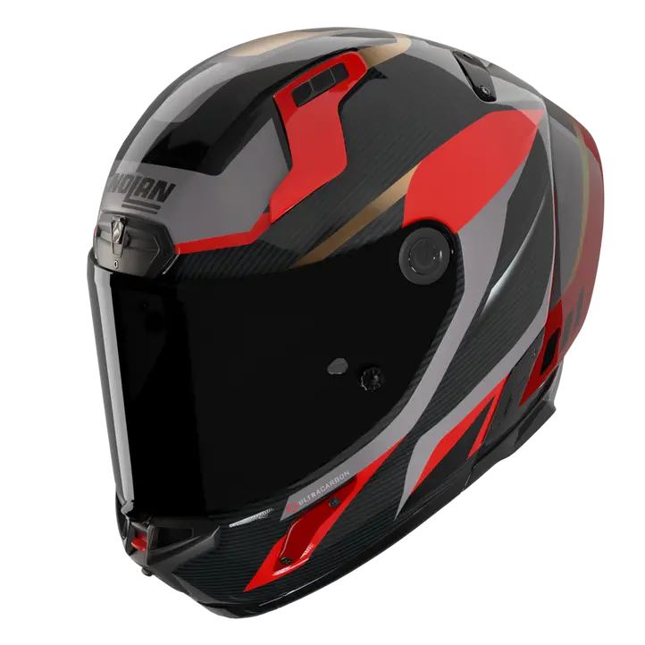 Nolan X-804 RS Casco Ultra Carbon Lesmo Rojo/Gris/Oro 362 