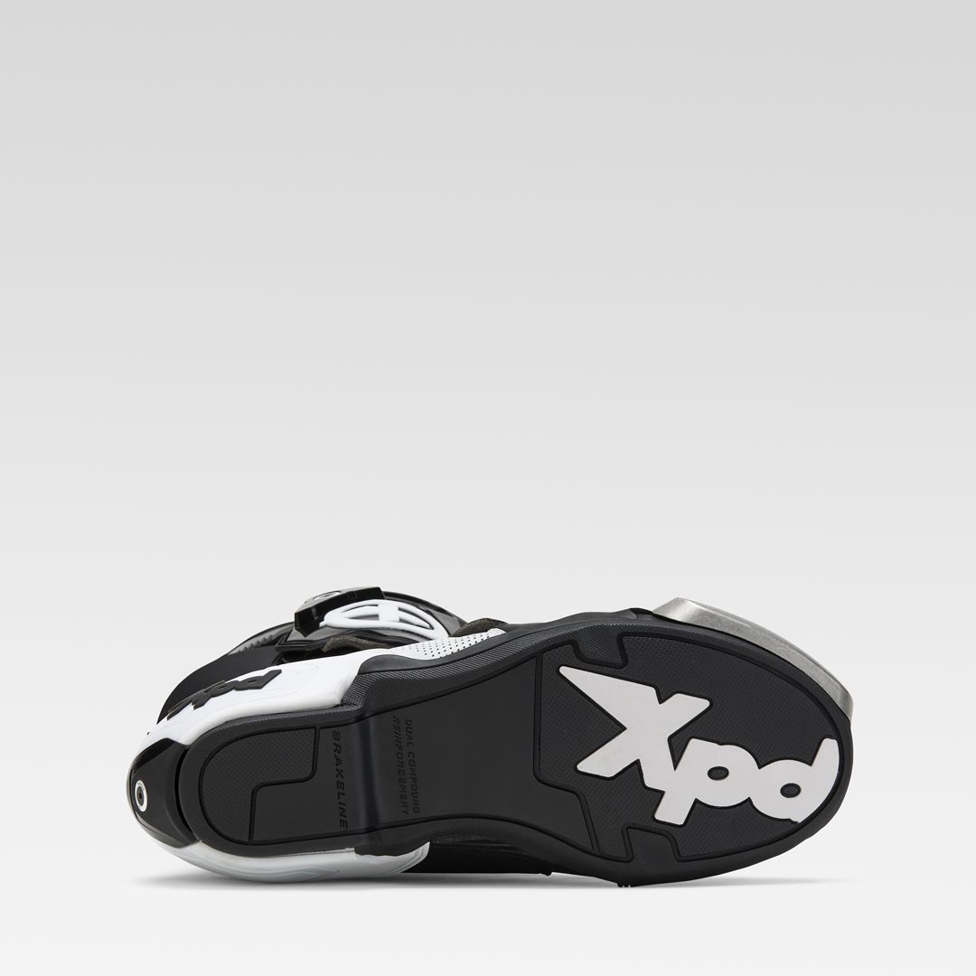 XPD XP9-S AIR bota de moto de carreras y calle perforada | Hombre | Blanco/Negro 
