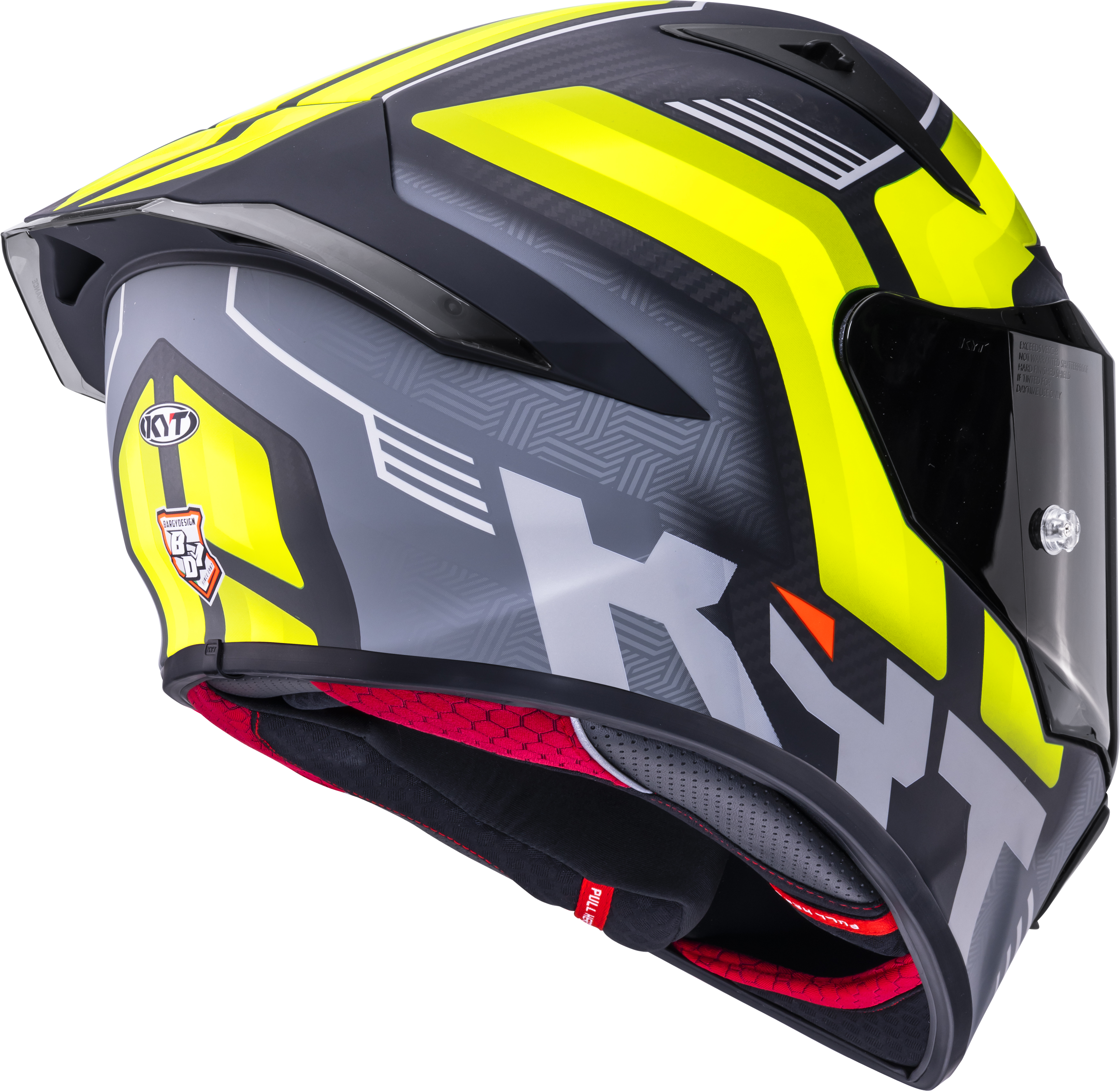 KYT R1R Casco de Racing Carbono Acelerador Amarillo Y6R10010 