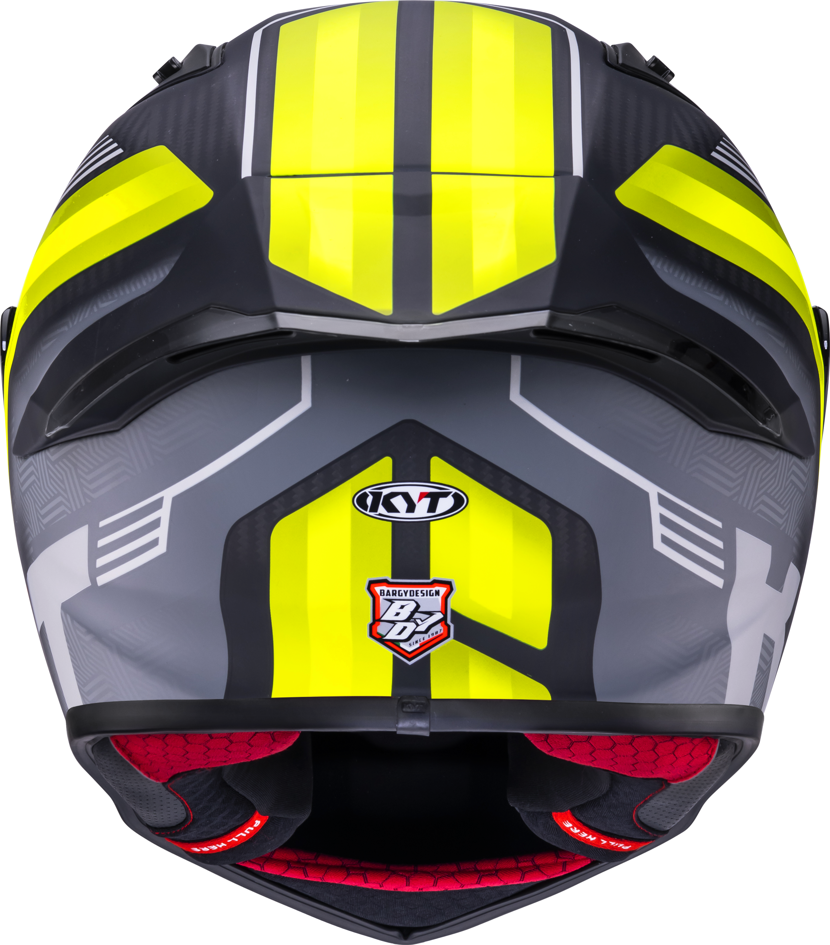 KYT R1R Casco de Racing Carbono Acelerador Amarillo Y6R10010 