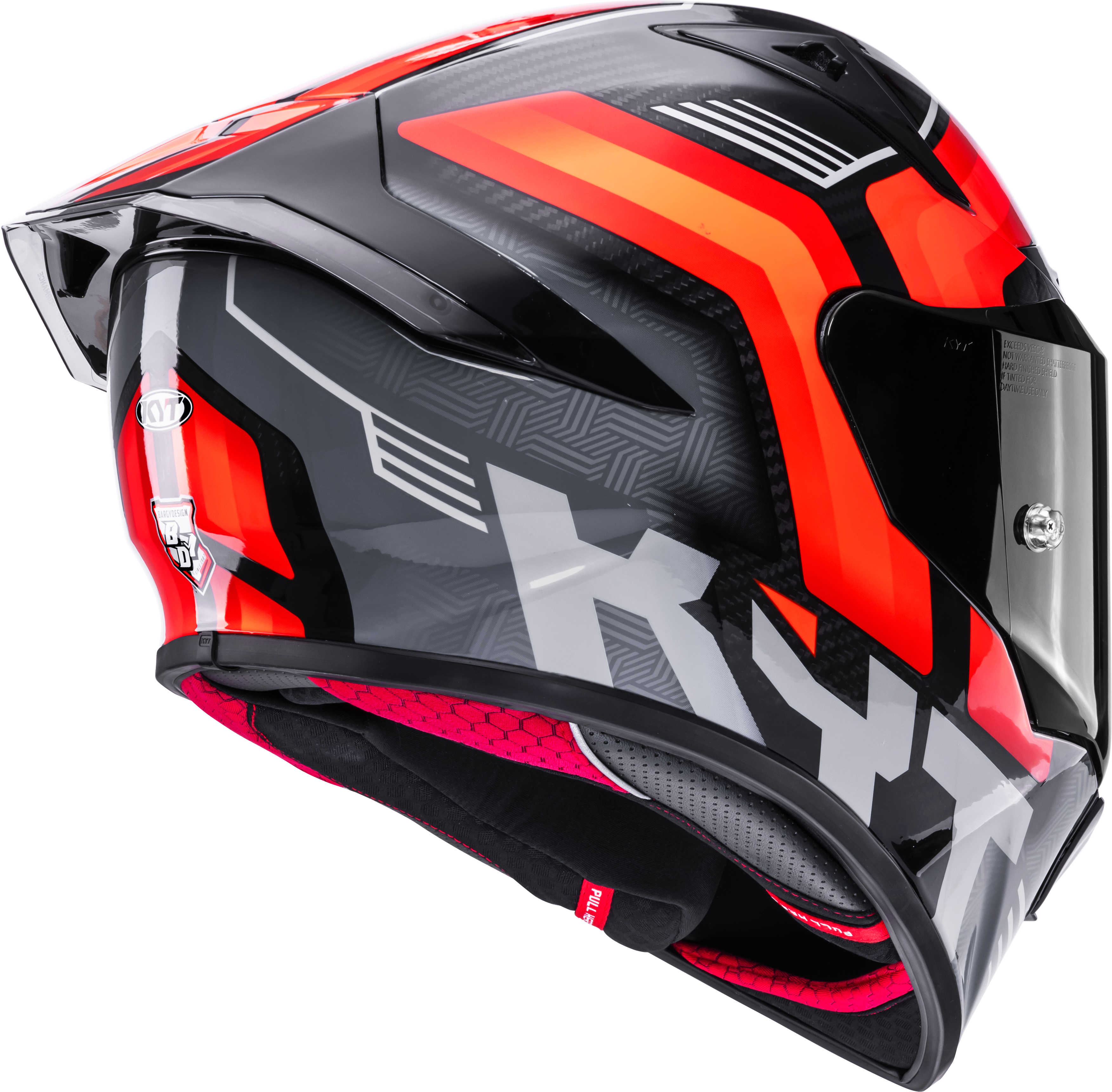 KYT R1R Casco de Carreras Carbono Acelerador Rojo Y6R10003 