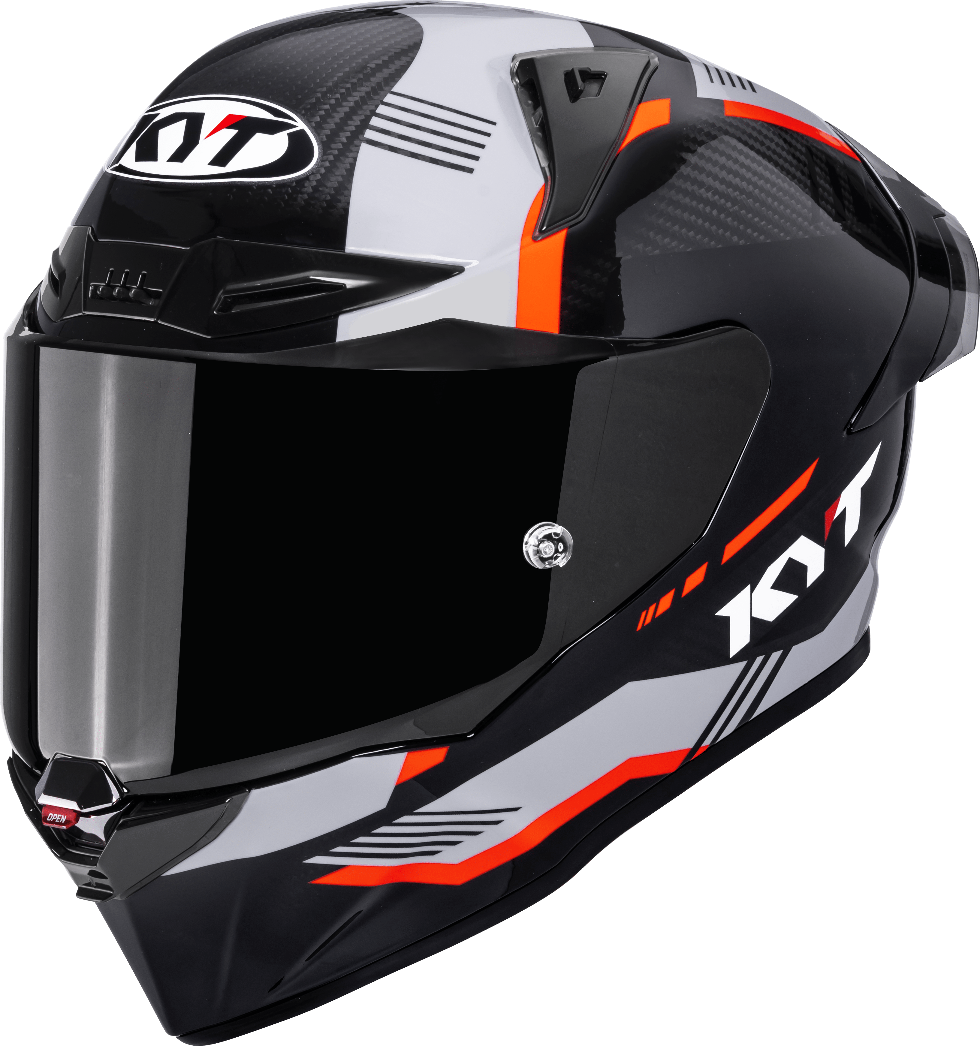 KYT R1R Casco de Carreras Carbono Zona Naranja Y6R10008 