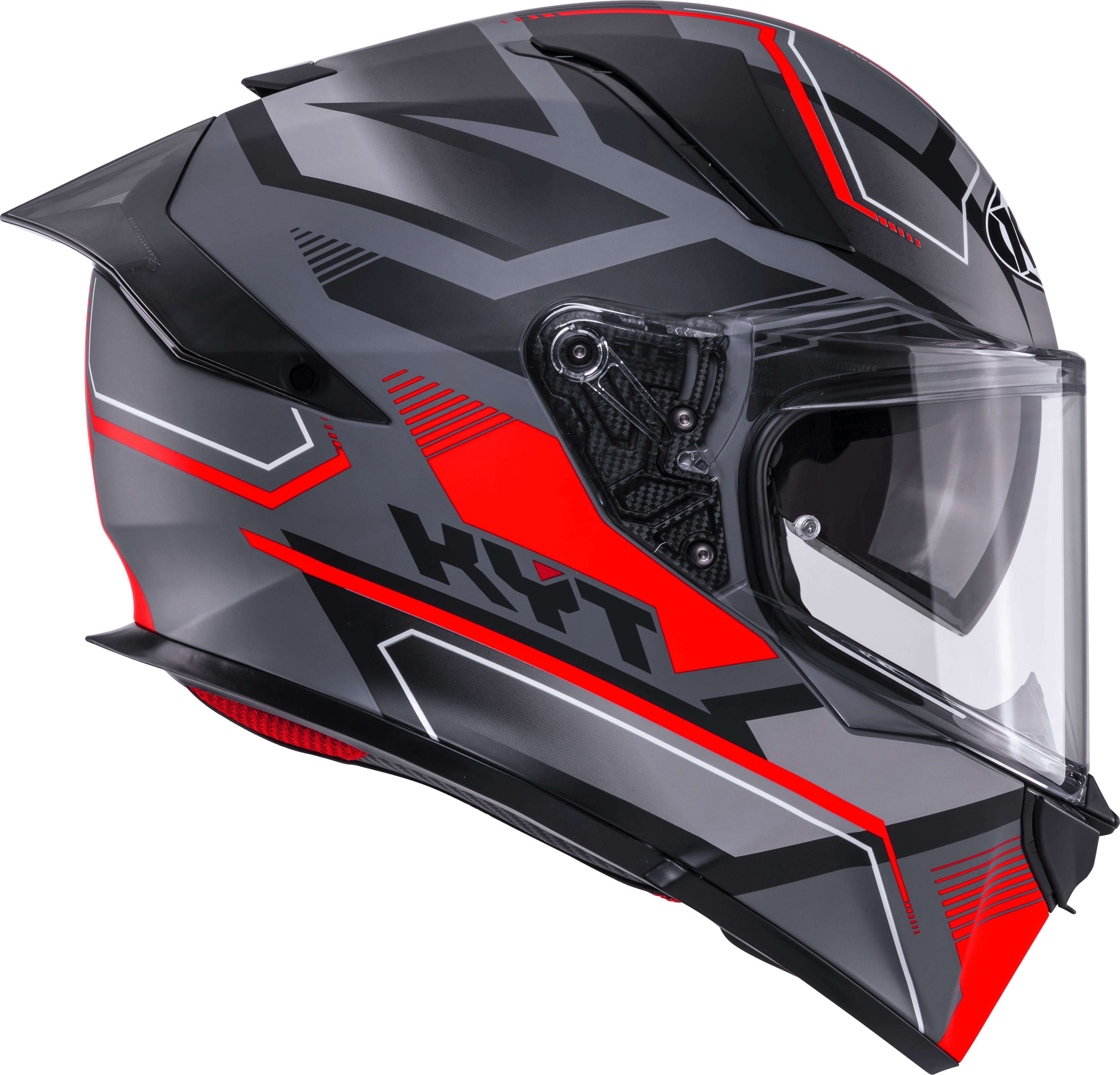 KYT R2R Casco Parsec Mate Gris / Rojo Y6R20023 