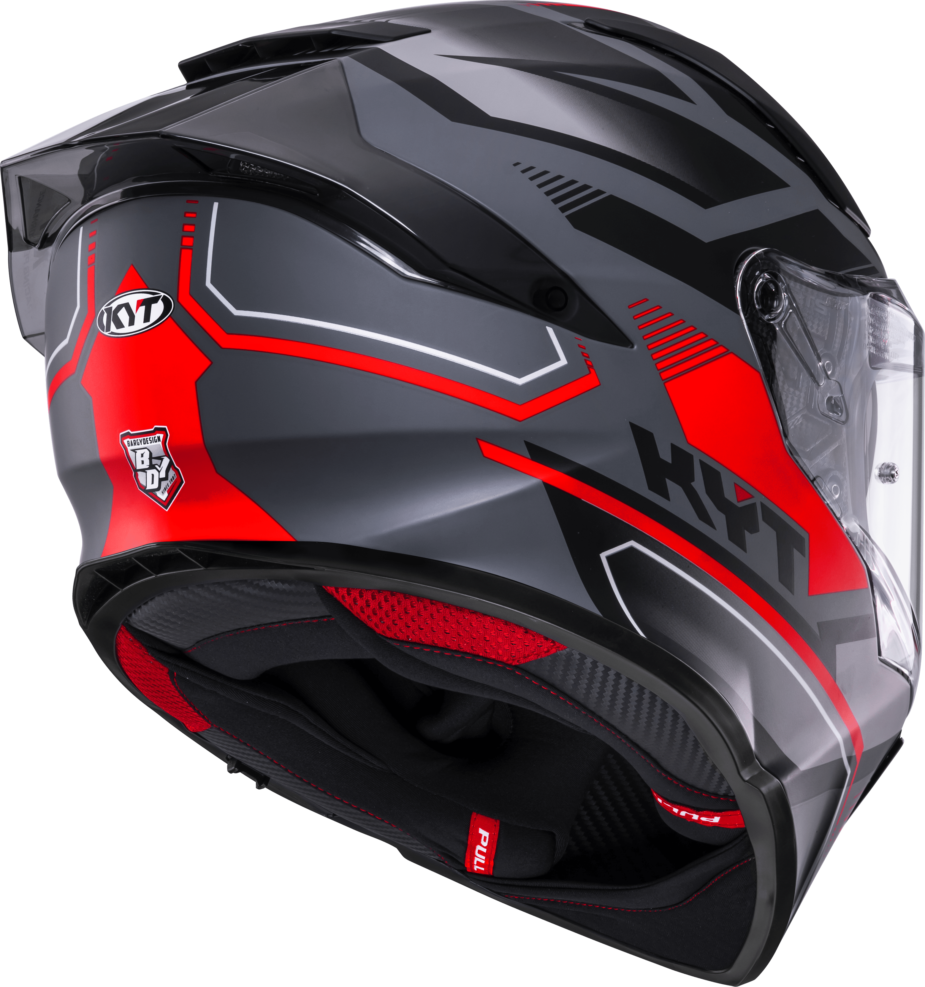 KYT R2R Casco Parsec Mate Gris / Rojo Y6R20023 