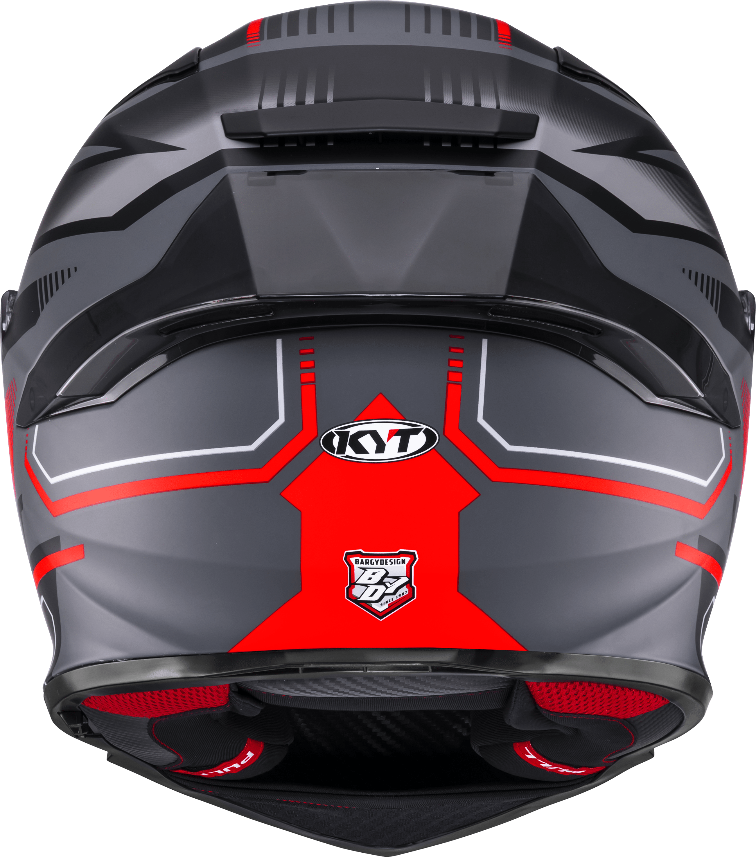 KYT R2R Casco Parsec Mate Gris / Rojo Y6R20023 