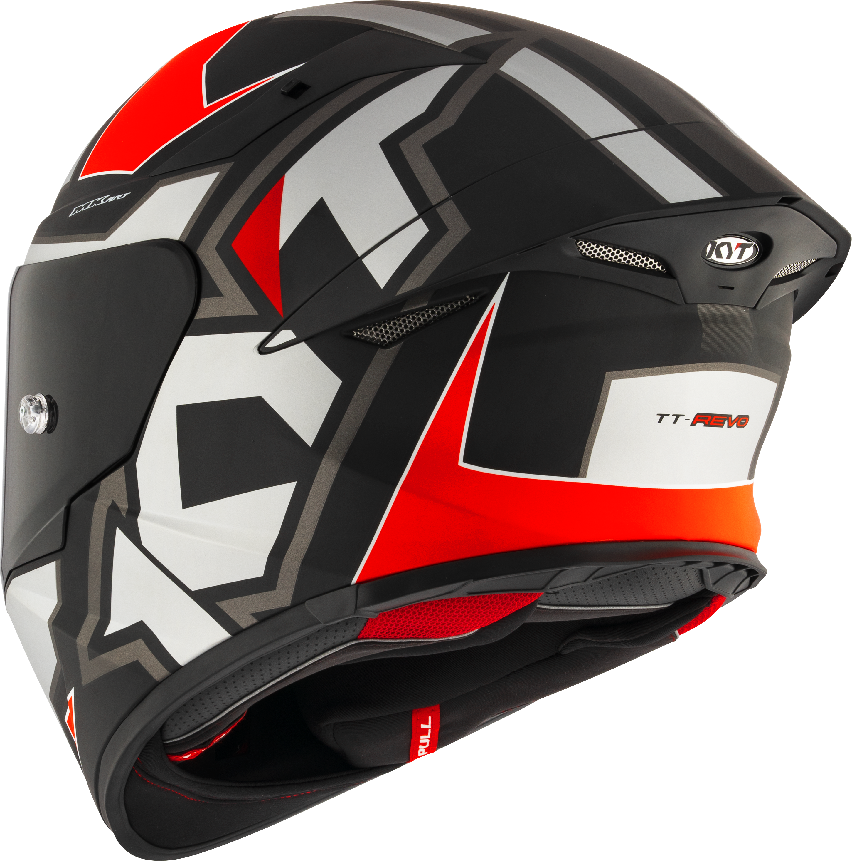 KYT TT-Revo Casco Electron Grey Red mate Y6TR0006 