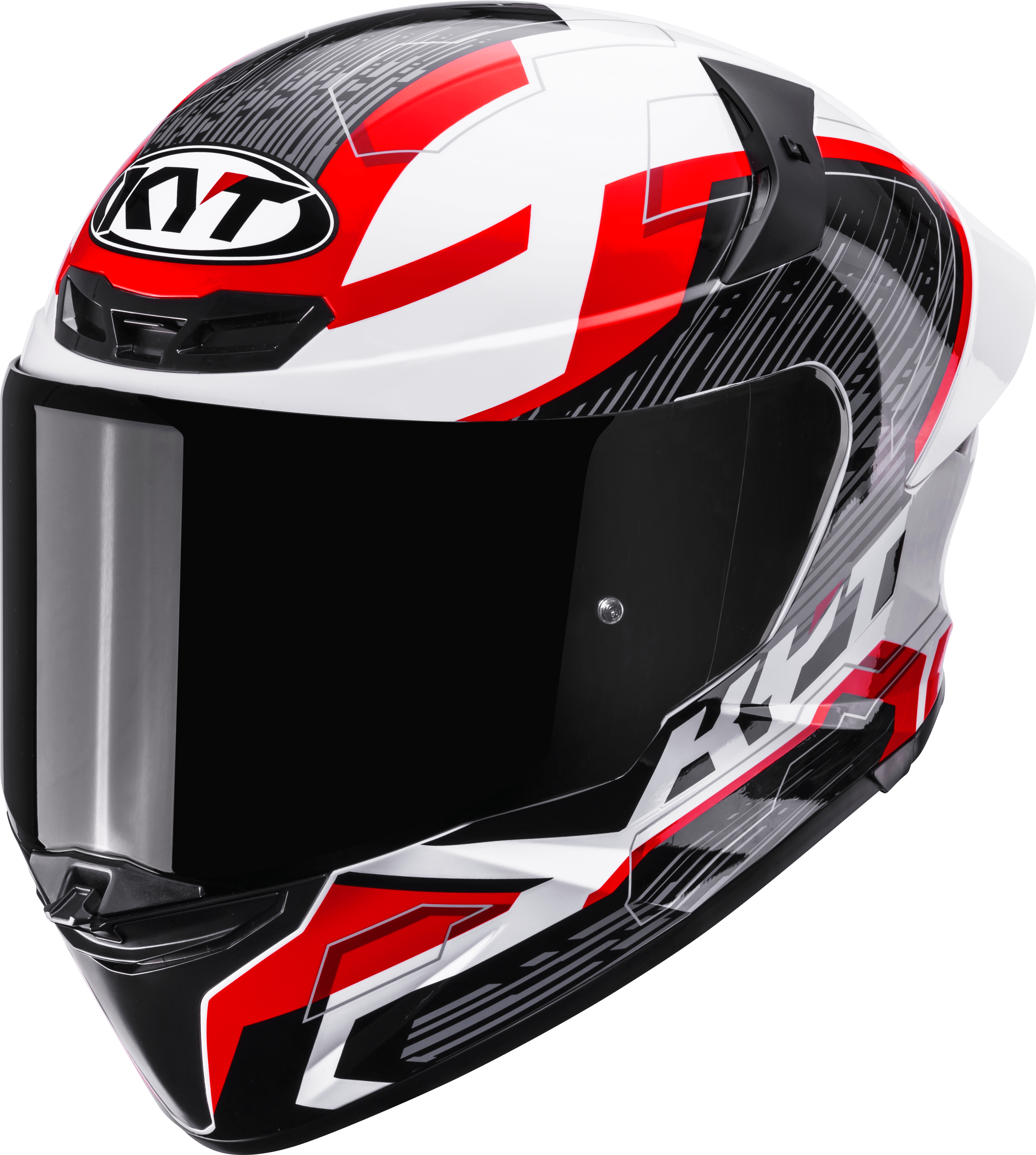 KYT TT-Revo Casco Speeding Blanco / Rojo Y6TR0051 