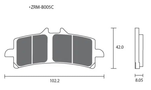 ZCOO B005 EXC Endurance Racing-Pastillas de freno para Brembo M4/M50 y GP4-RX | B005EXC 