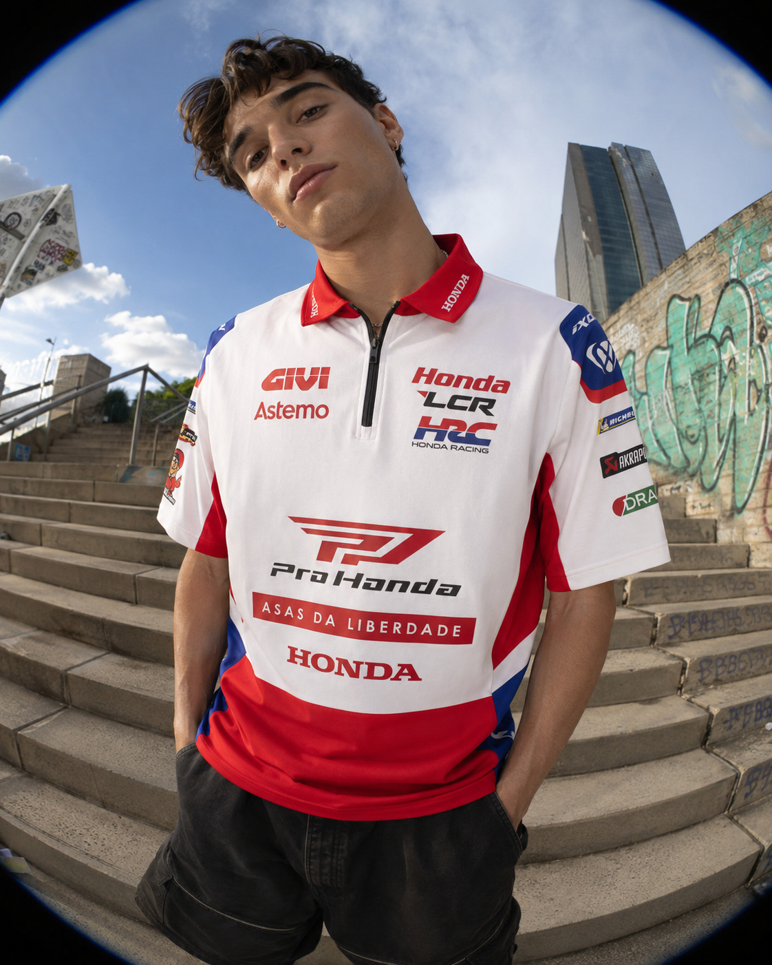 Polo réplica del equipo de carreras LCR Honda 2026 IXON 