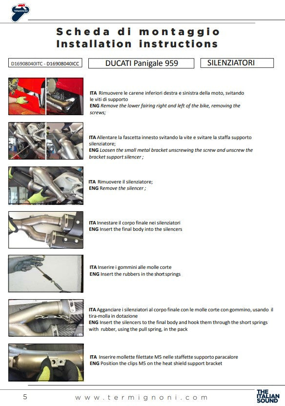 Termignoni Slip-On Force Carbon Ducati Panigale 959 (16-19) D16908040ICC 