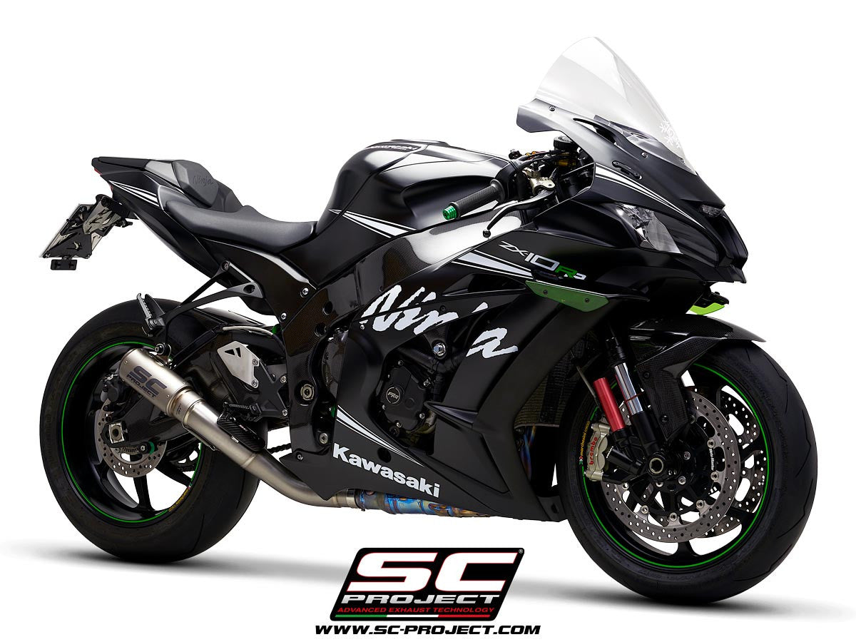 SC-Project Slip-On CR-T + tubo de reemplazo KAT para Kawasaki ZX-10 R/RR (16-20) K22A-DET36 