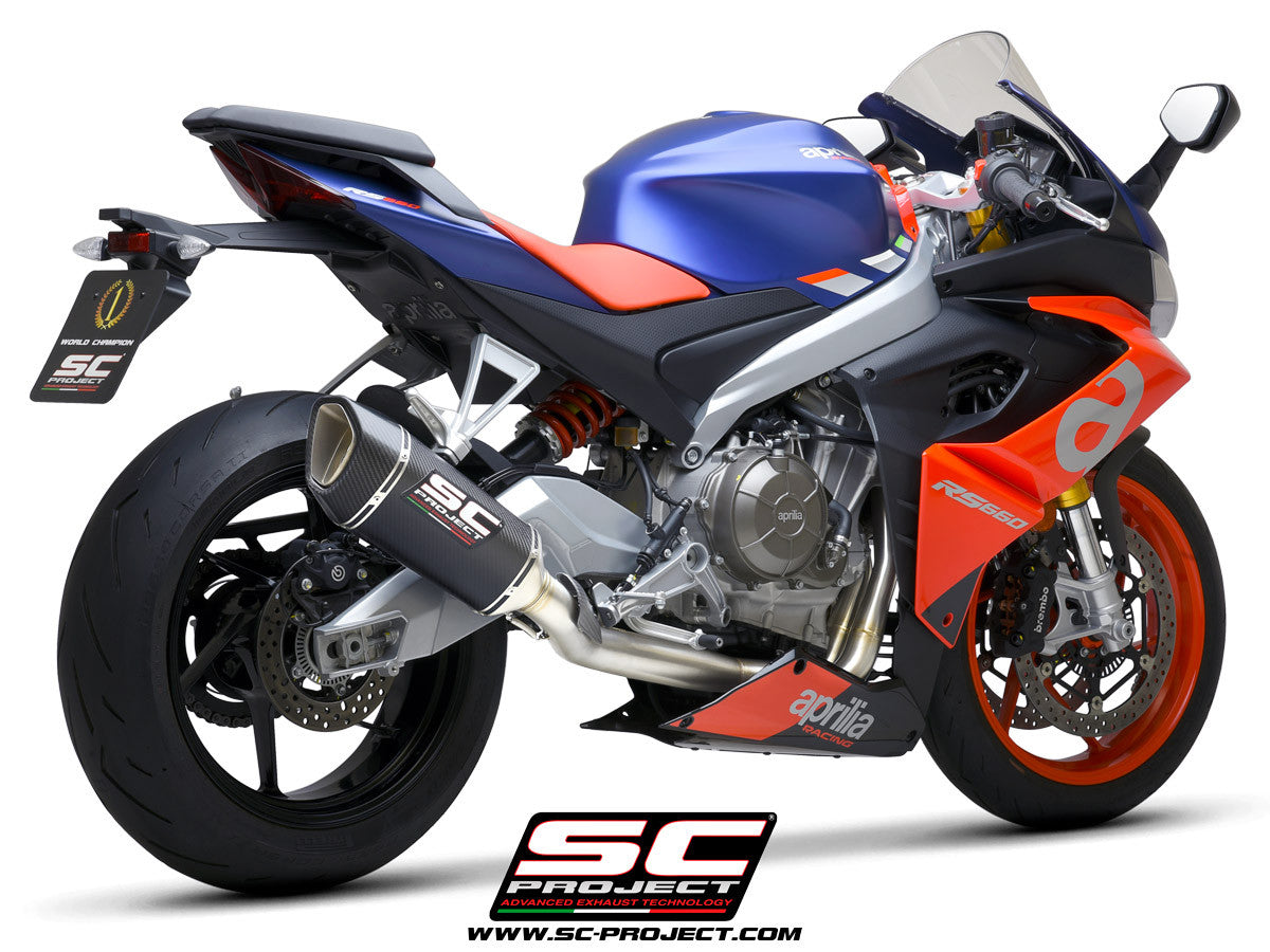 SC-Project instalación completa de acero inoxidable 2-1 SC1-R Aprilia RS 660 (20-24) A23A-KC90 