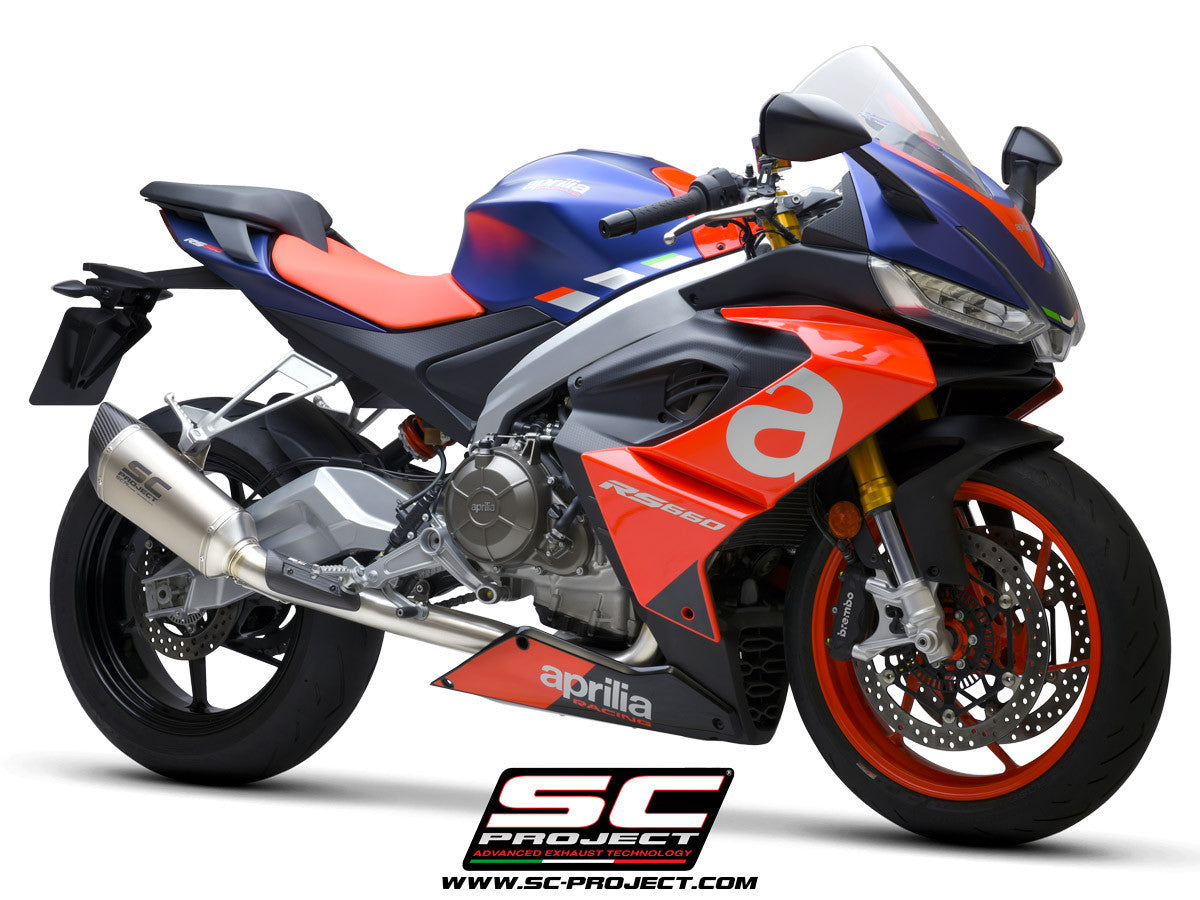 SC-Project instalación completa de acero inoxidable 2-1 SC1-R Aprilia RS 660 (20-24) A23A-KC90 
