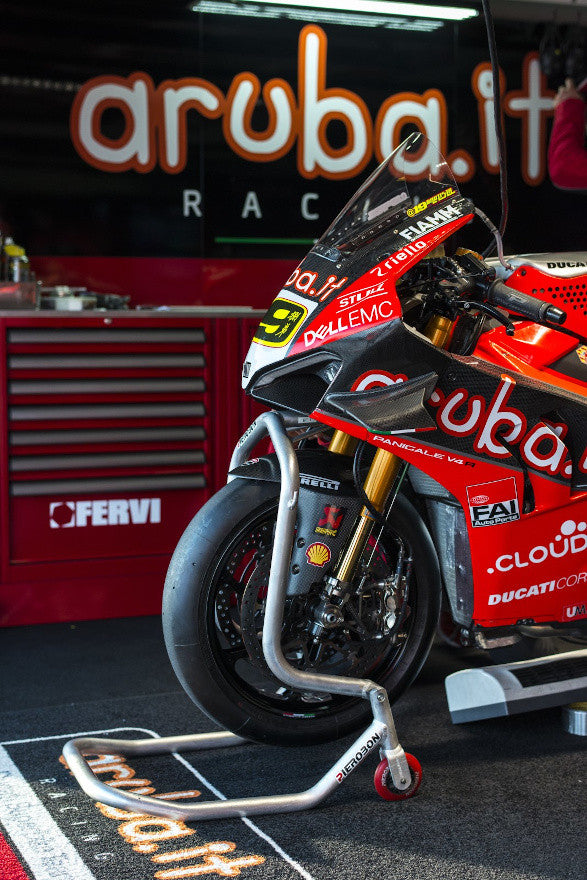 Soporte de rueda delantera de aluminio Ducati Panigale V4/S/R (18-24) Pierobon 