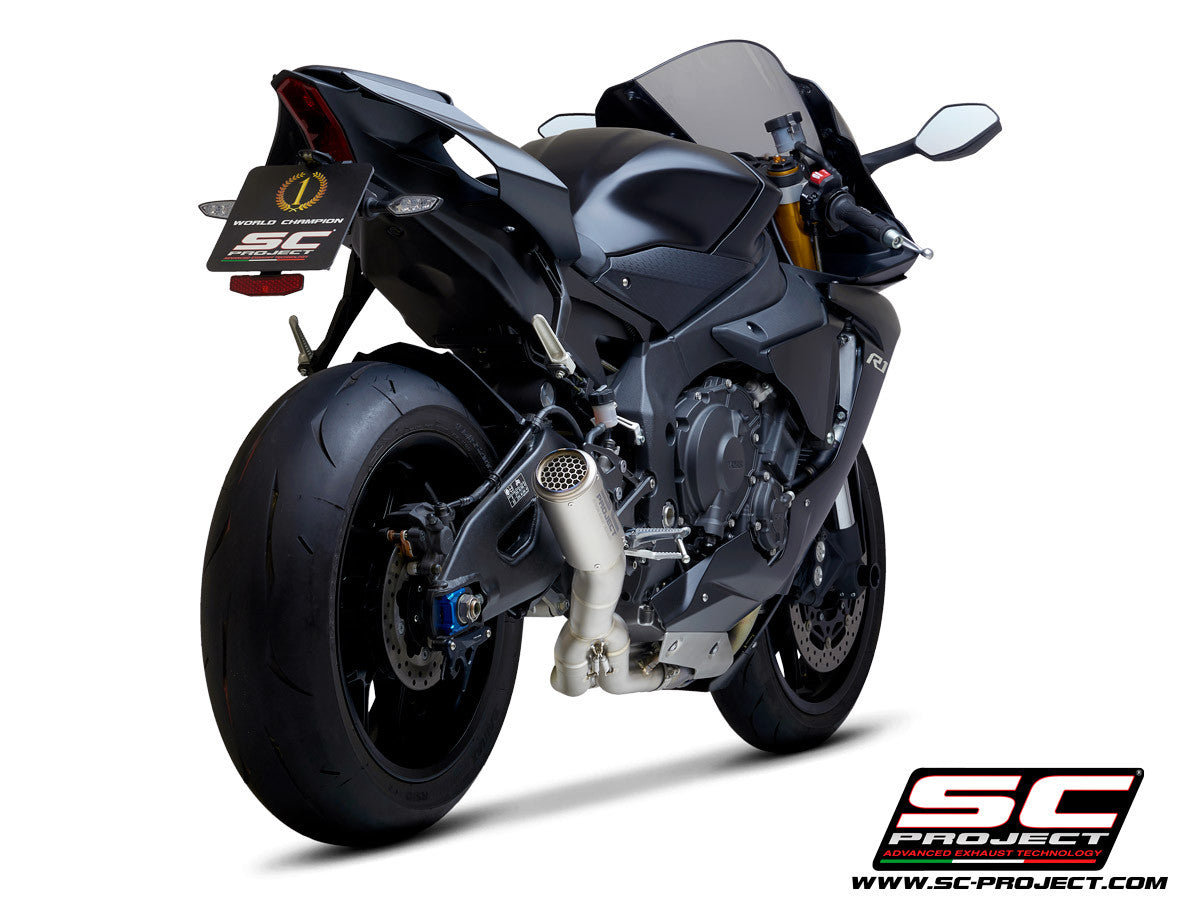 SC-Project Slip-On CR-T + tubo de reemplazo KAT para Yamaha YZF-R1/M RN65 (20-25) Y11C-DET36 