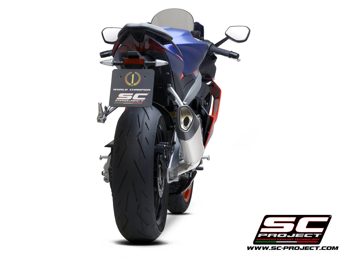 SC-Project instalación completa de acero inoxidable 2-1 SC1-R Aprilia RS 660 (20-24) A23A-KC90 