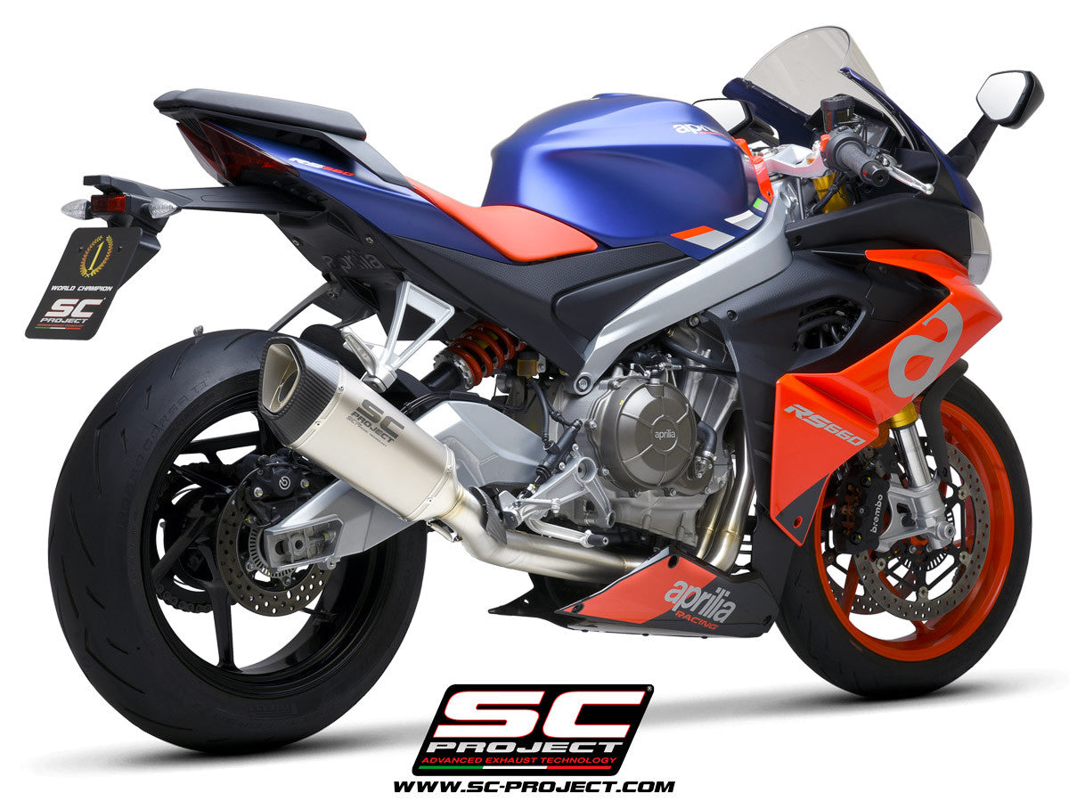 SC-Project instalación completa de acero inoxidable 2-1 SC1-R Aprilia RS 660 (20-24) A23A-KC90 