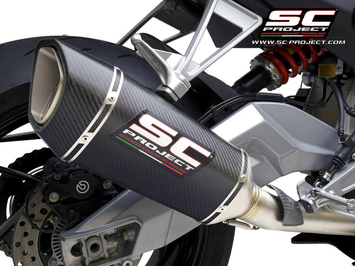 Sistema completo de acero inoxidable SC-Project 2-1 SC1-R para Aprilia RS 660 (20-25) A23A-AC90 
