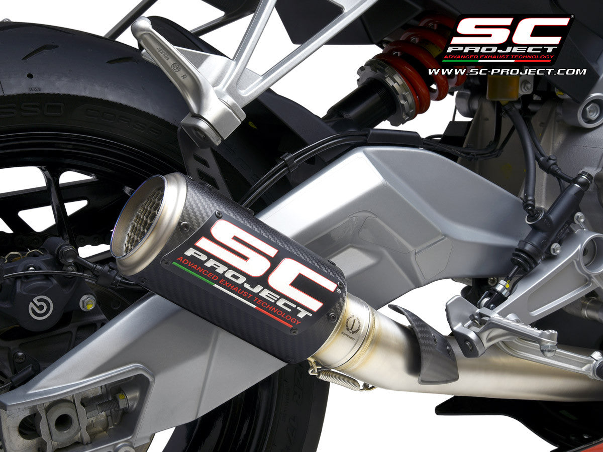 Sistema de escape completo de acero inoxidable SC-Project 2-1 CR-T para Aprilia RS 660 (20-25) 