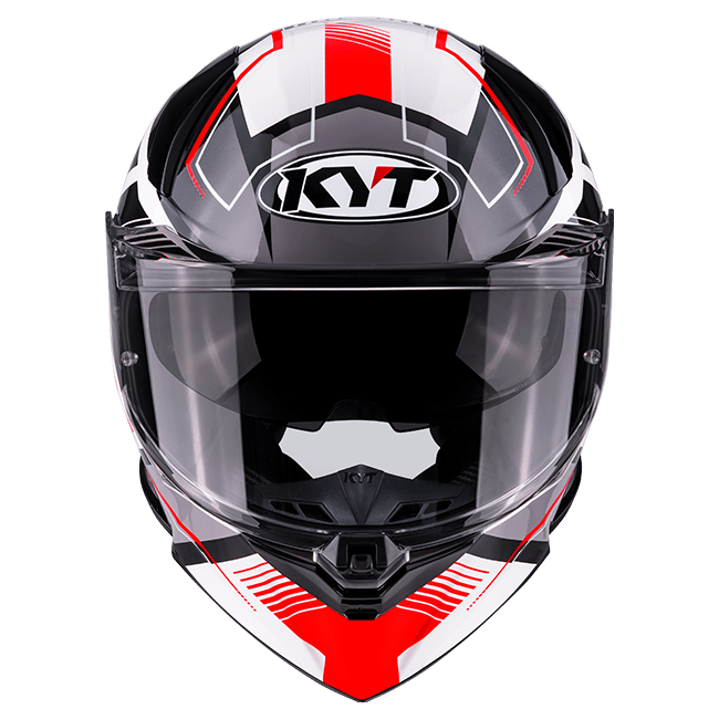 Casco KYT R2R Parsec Blanco/Rojo Y6R20022 