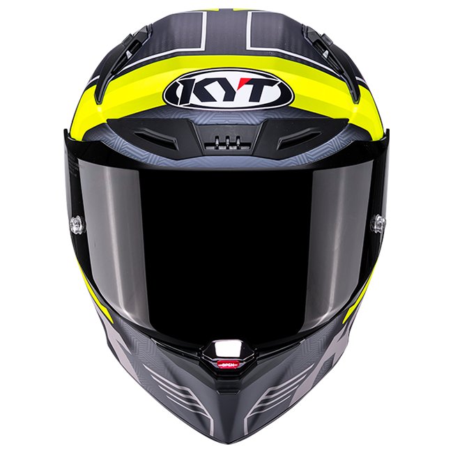 KYT R1R Casco de Racing Carbono Acelerador Amarillo Y6R10010 