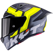 KYT R1R Casco de Racing Carbono Acelerador Amarillo Y6R10010 