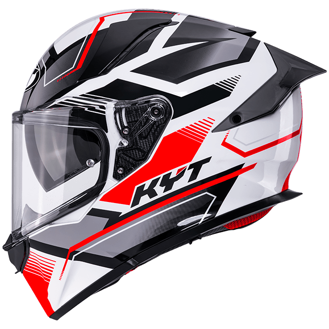 Casco KYT R2R Parsec Blanco/Rojo Y6R20022 