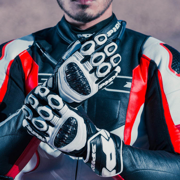 Guantes de cuero para moto Spidi Carbo 7 Racing | Hombre | Rojo | A210014 