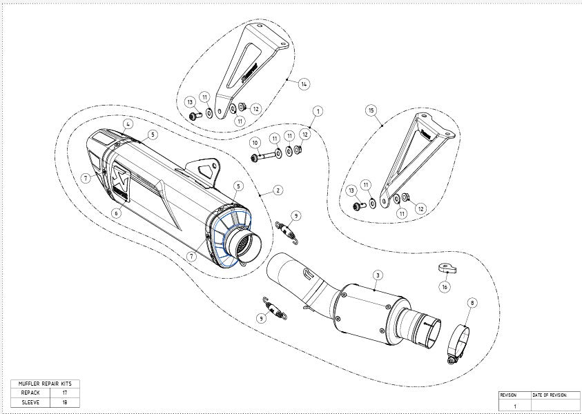 Akrapovic Slip-On Line Track Day (Titanio) Honda CBR1000RR-R SC82 (24-26) S-H10SO28-APLT/TD 