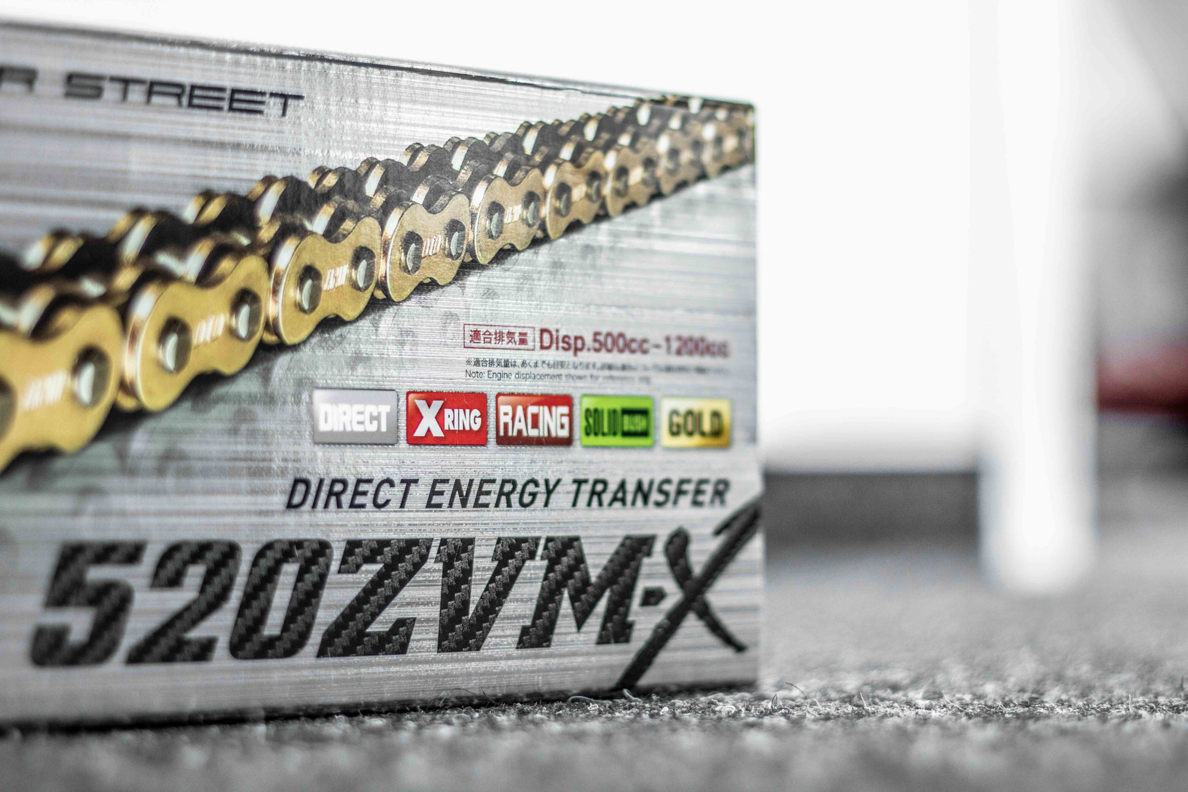 Cadena D.I.D 520ZVM-X X-Ring 520 G&G abierta con eslabón de remache – 100 a 132 eslabones 