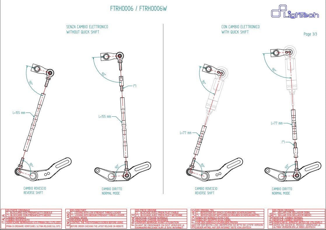 Sistema de escape LighTech Honda CBR 1000 RR (08-19) FTRHO006/W 