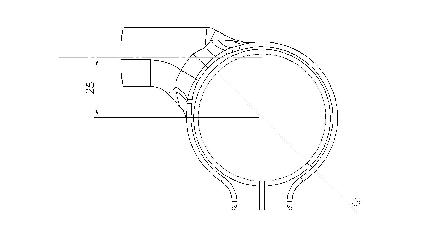 Desviación del manillar 25 Spider Racing Ducati Panigale V4/S/R (18-24) 50.25.53 