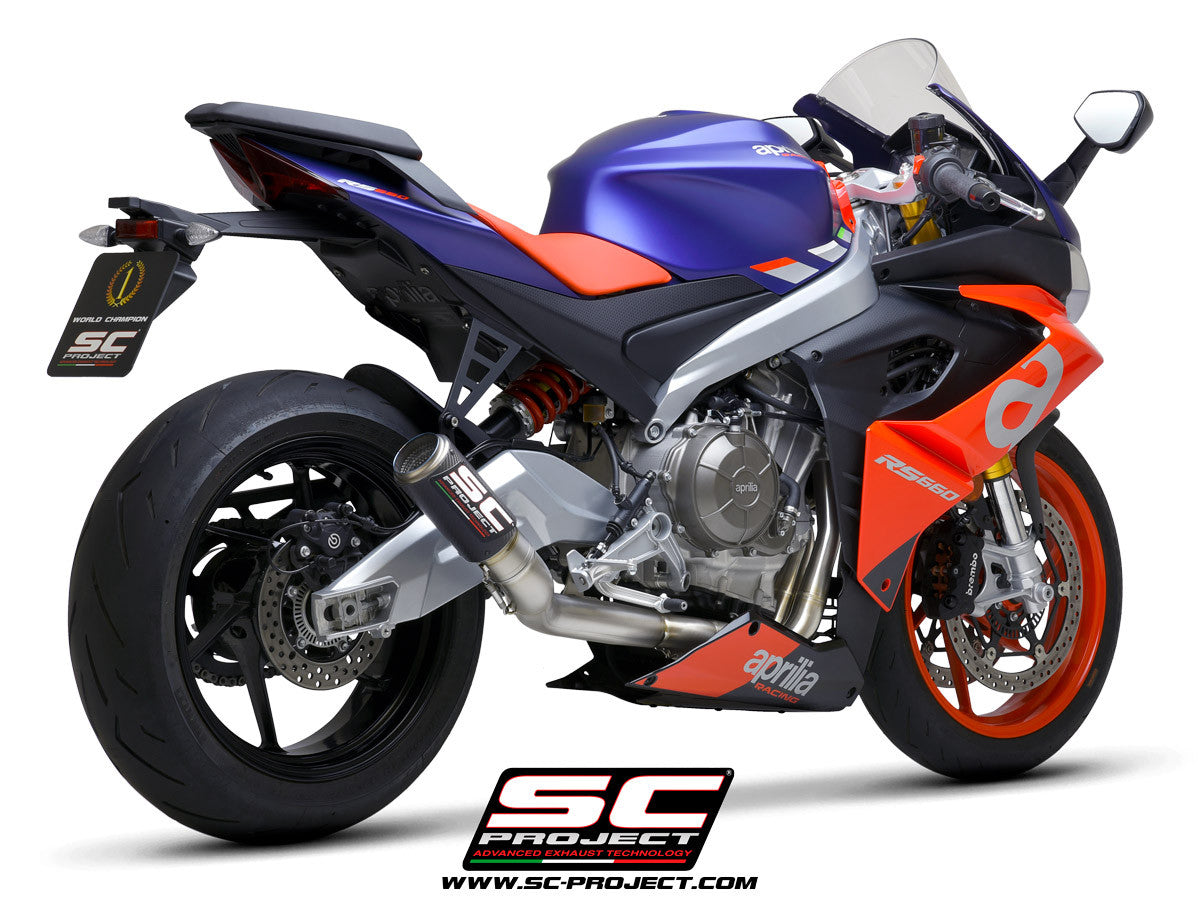 Sistema de escape completo SC-Project Titan 2-1 CR-T para Aprilia RS 660 (20-25) A23A-TC36 