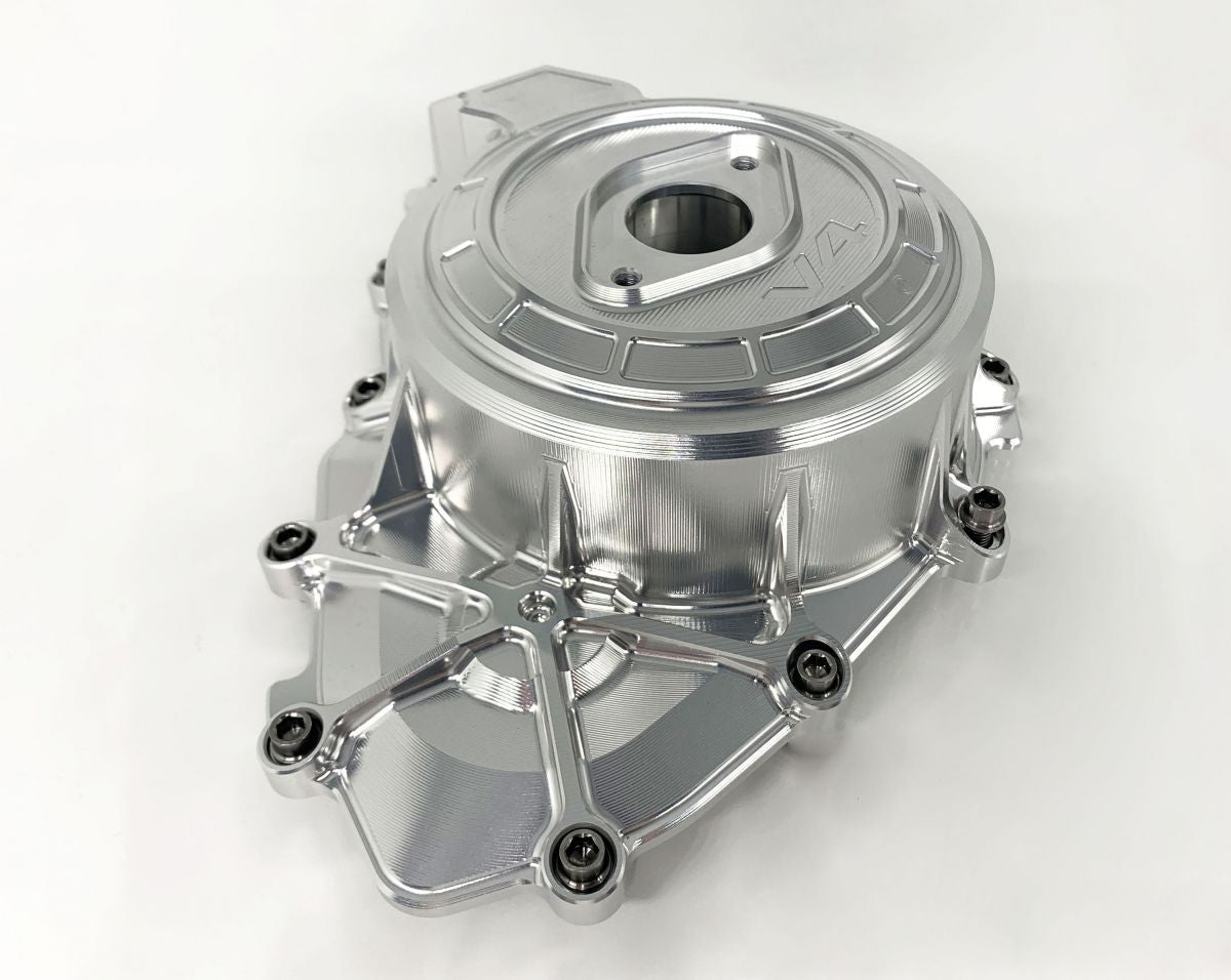 Carcasa de motor de aluminio izquierda con tornillos de titanio Motocorse Ducati Panigale V4/S/R (18-24) 