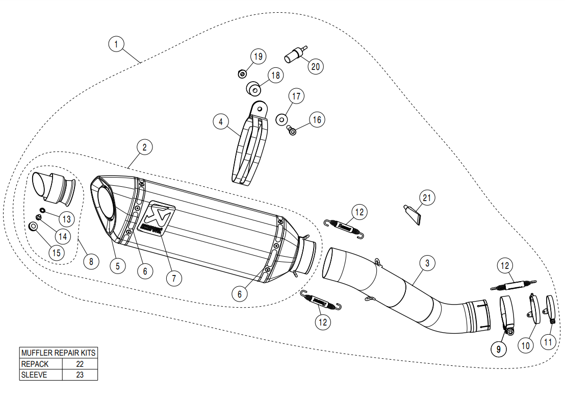 Akrapovic Slip-On Line (Carbono) Aprilia RSV4/RR/1100 Factory (21-25) S-A10SO13-RC 